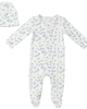 Fragile Fragile Boy Leaves Print Romper Set with Hat - 1