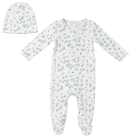 Fragile Fragile Boy Leaves Print Romper Set with Hat