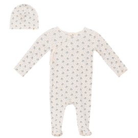 Fragile Fragile Fruit Print Wrap Romper Set with Hat