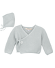 Fragile Fragile Garter Knit Wrap Cardigan Set - Cardigan and Matching Bonnet - 1