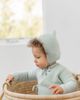 Fragile Fragile Garter Knit Wrap Cardigan Set with Bonnet - 2