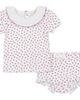 Fragile Fragile Girls Pointelle Two-Piece Short Set with Ruffle Collar - 2