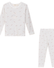 Fragile Fragile Mesh Print 2 Piece Set Long Sleeve Top & Pants - 1