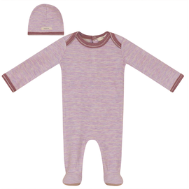 Fragile Fragile Stripe Stretch Knit Romper & Hat Set