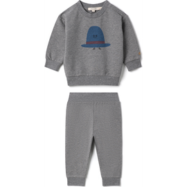 Fragile Fragile 2 Piece Hat Print Fleece Sweatshirt & Pants