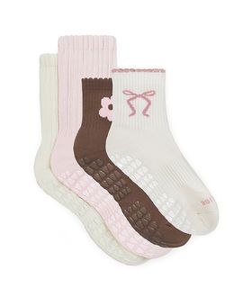 Fraise Fraise Ballerine Set Grip Socks, Set of 4