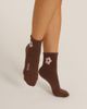 Fraise Fraise Petal Grip Sock in Brown, Women's at Urban Outfitters - 2