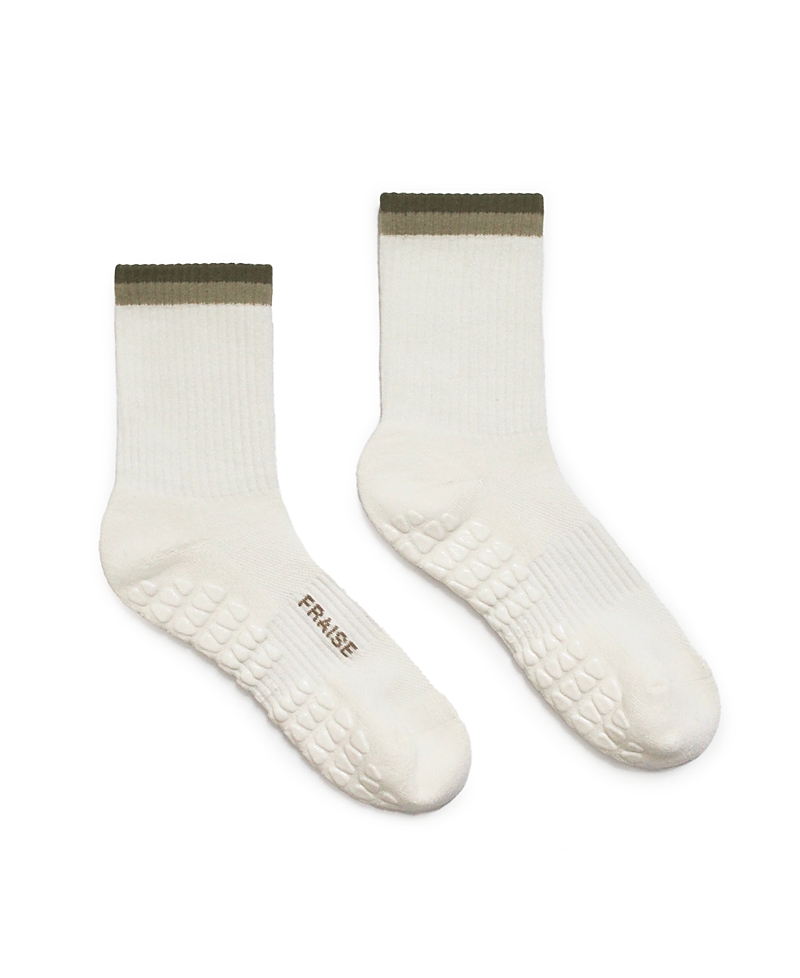 Fraise Fraise Striped Crew Grip Sock