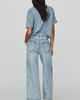FRAME Crochet Bow High Rise Crop Barrel Jeans - 4