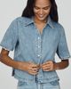 FRAME Denim Crochet Trimmed Sleeve Top - 1