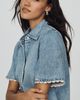 FRAME Denim Crochet Trimmed Sleeve Top - 4