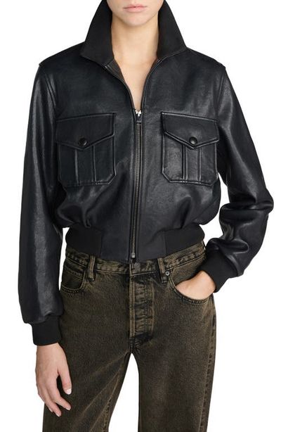 FRAME FRAME Ace Leather Bomber Jacket