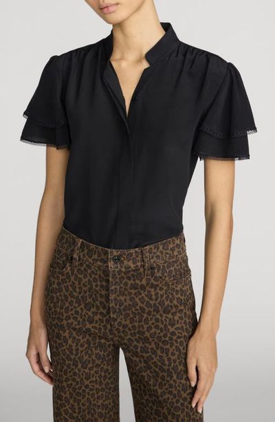 FRAME FRAME Arcadia Layered Ruffle Silk Top