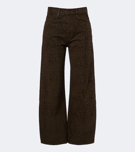 Frame Frame Bow leopard-print barrel-leg jeans