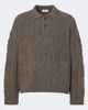 Frame Frame Cable-knit wool and alpaca-blend polo sweater - 1