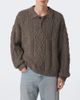Frame Frame Cable-knit wool and alpaca-blend polo sweater - 3