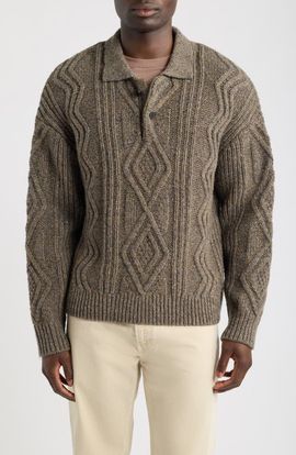 FRAME FRAME Cable Polo Sweater