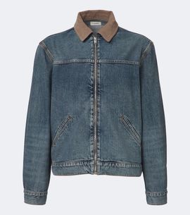 Frame Frame Corduroy-trimmed denim jacket