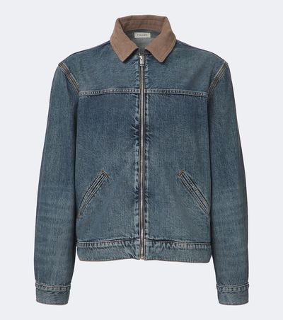 Frame Frame Corduroy-trimmed denim jacket