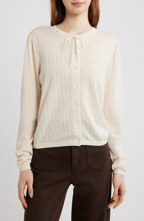 FRAME FRAME Cotton & Modal Pointelle Cardigan