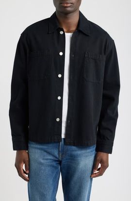 FRAME FRAME Cotton Blend Denim Shirt Jacket