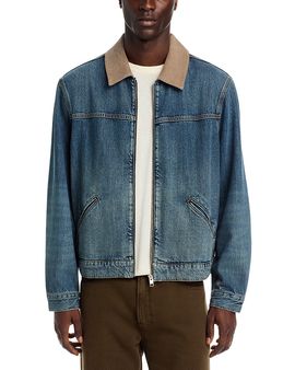 Frame Frame Cotton Blend Zip Denim Trucker Jacket