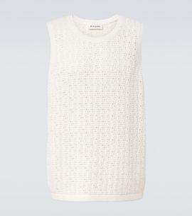 Frame Frame Crochet cotton-blend tank top