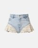 Frame Frame Crochet denim shorts - 1