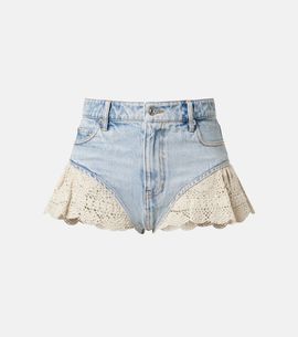 Frame Frame Crochet denim shorts