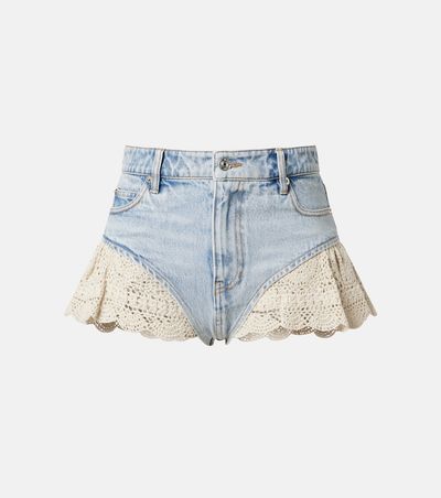 Frame Frame Crochet denim shorts