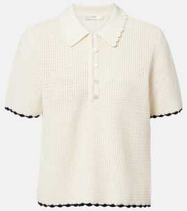 Frame Frame Daybreak crochet scalloped polo shirt