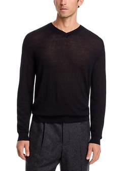Frame Frame Fine Gauge Wool Cashmere V-Neck Sweater
