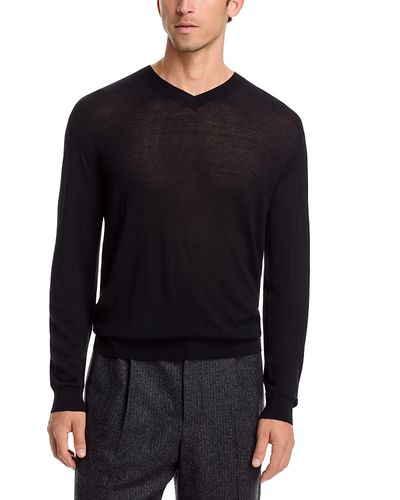 Frame Frame Fine Gauge Wool Cashmere V-Neck Sweater