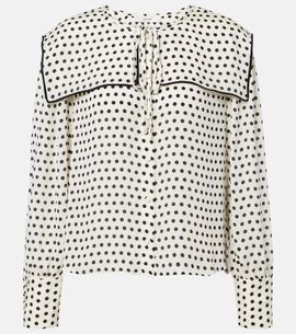 Frame Frame Fleet polka-dot silk blouse