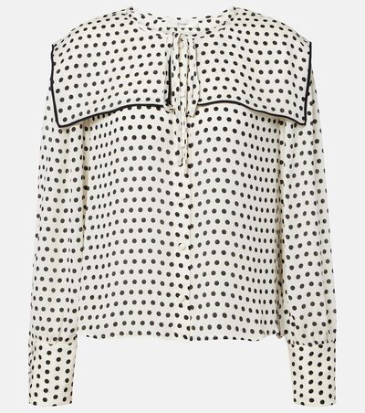Frame Frame Fleet polka-dot silk blouse