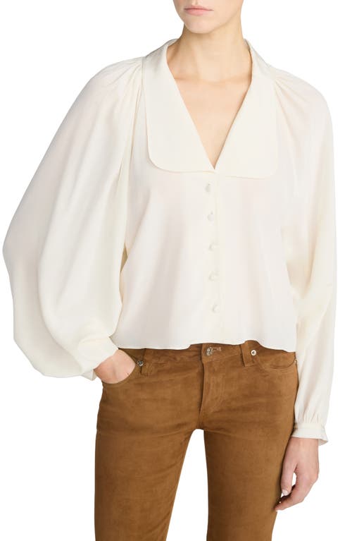 FRAME FRAME Gala Silk Shirt with Balloon Sleeves