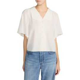 FRAME FRAME Gala Silk Short Sleeve Shirt