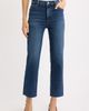 FRAME FRAME Le Sleek Raw Fray High Waist Straight Leg Jeans - 1