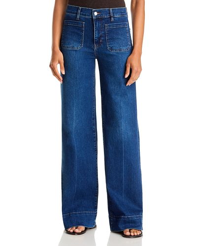 Frame Frame Le Slice Slim Palazzo Jeans in Folklore