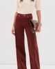 FRAME FRAME Le Slim Palazzo Corduroy Pants Wine - 5