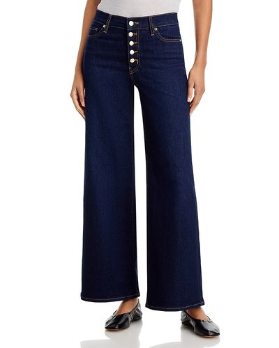 Frame Frame Le Slim Palazzo High Rise Exposed Button Jeans in Fairway