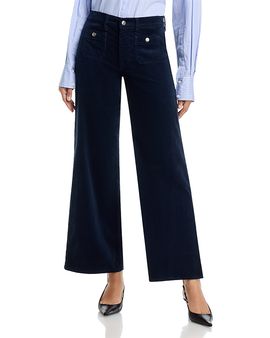 Frame Frame Le Slim Palazzo Mode High Rise Corduroy Jeans in Navy