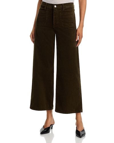 Frame Frame Le Slim Palazzo Mode High Rise Corduroy Jeans in Rich Military