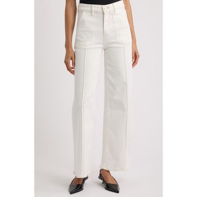 FRAME FRAME Le Slim Palazzo Pintuck High Waist Wide Leg Jeans