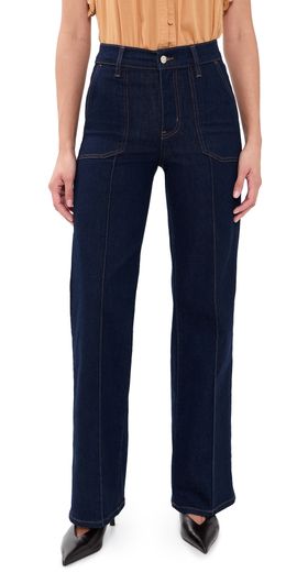 FRAME FRAME Le Slim Palazzo Pintuck Pocket Jeans Rinse