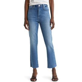 FRAME FRAME Le Super High Raw Hem Ankle Straight Leg Jeans