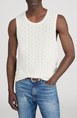 FRAME FRAME Open Stitch Sleeveless Sweater