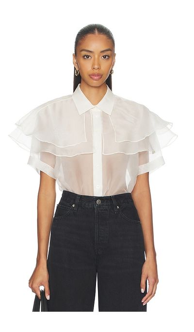 FRAME FRAME Organza Cape Top