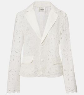 Frame Frame Paisley broderie anglaise cotton blazer