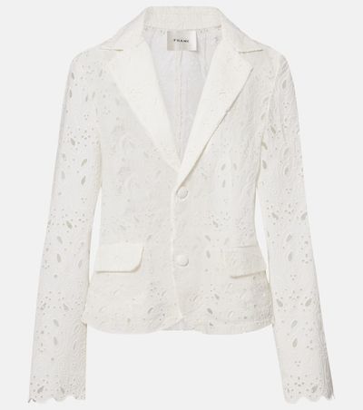 Frame Frame Paisley broderie anglaise cotton blazer